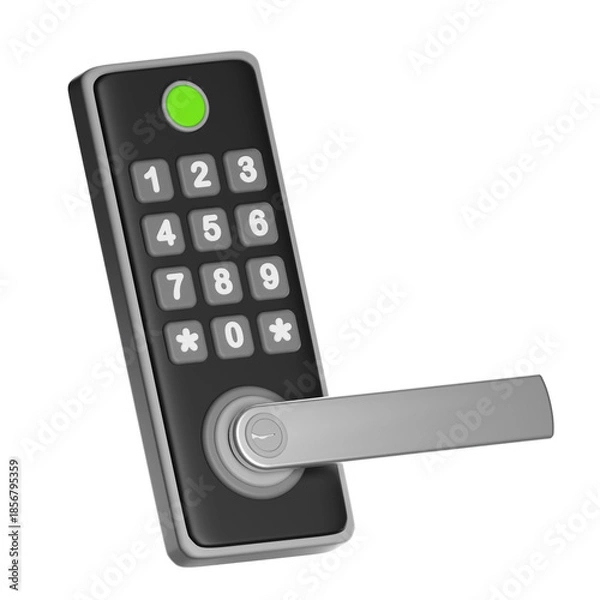 Obraz Smart padlock keypad preventing unauthorized access