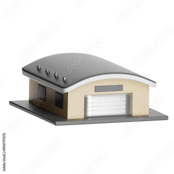 Obraz 3d warehouse building representing storage and logistics