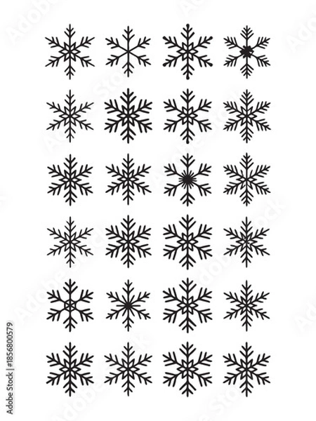 Fototapeta Snowfall design, Snowfall set  art 
