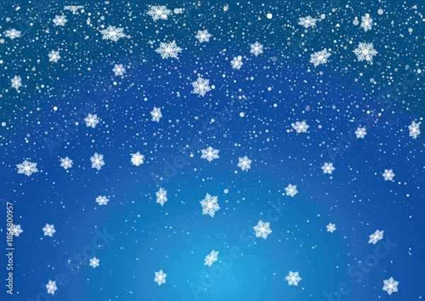Fototapeta Snowfall design, Snowfall set  art 
