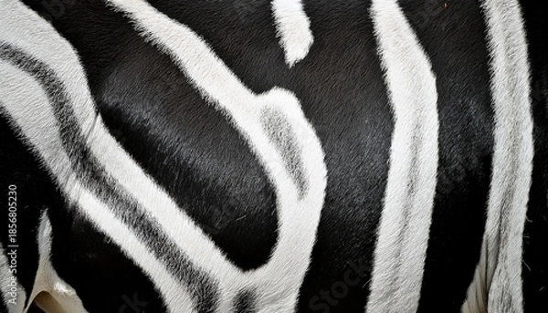 Obraz seamless zebra skin pattern black white stripes texture