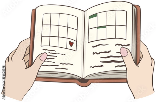 Obraz 펼친 다이어리