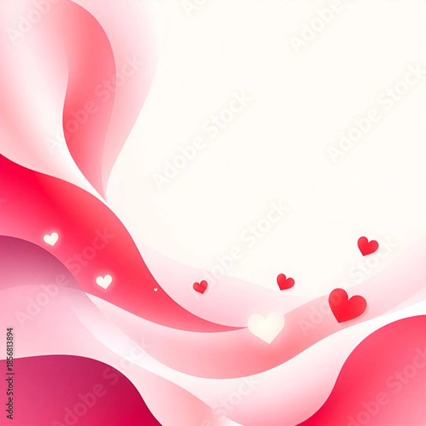 Fototapeta abstract background with red waves
