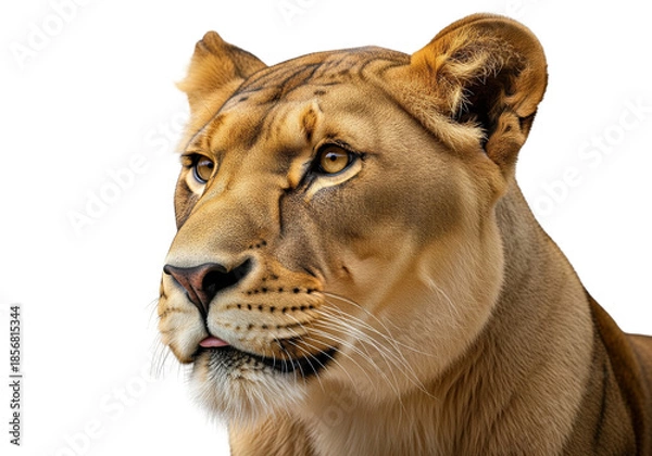Obraz Lioness Profile with Alert Expression