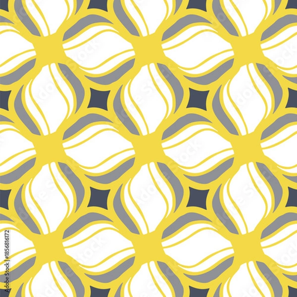 Obraz Seamless pattern with arabesques in retro style. Vector illustration.