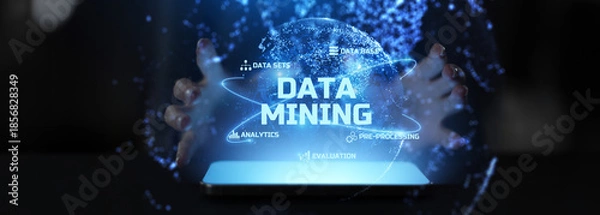 Obraz Data Mining and Predictive Analytics Illustrated on a Digital Interface