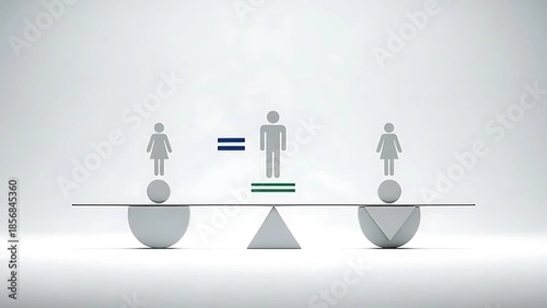 Fototapeta Balancing gender equality