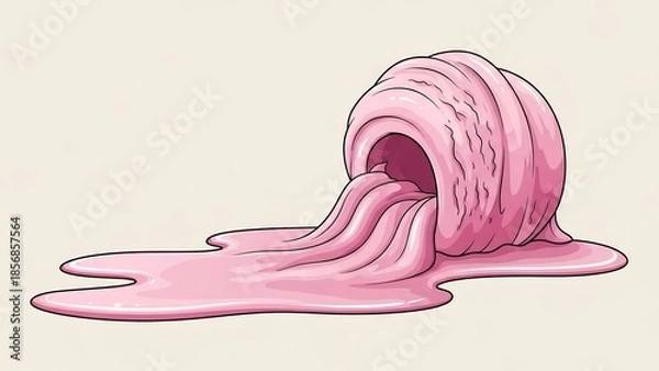 Obraz ピンクの塊がこぼれる