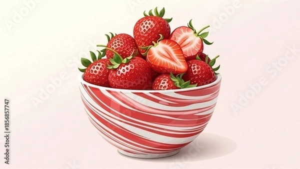 Obraz 美味しい苺が鮮やかに盛る