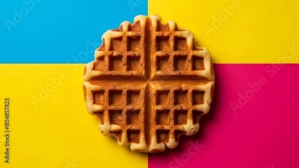 Fototapeta 美味しそうなワッフルが輝く