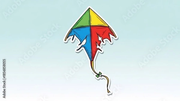 Obraz 美しい凧が空を舞う