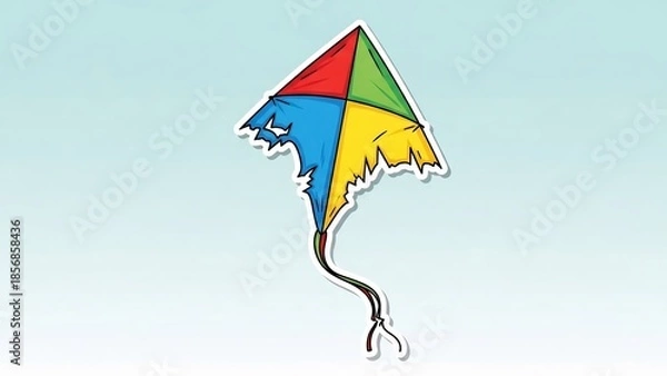 Obraz 美しい凧が空に舞う