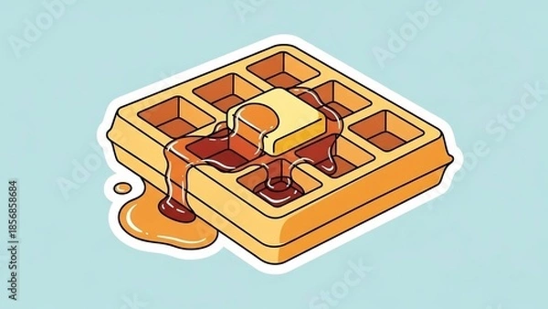 Obraz 美味しいワッフルが輝く