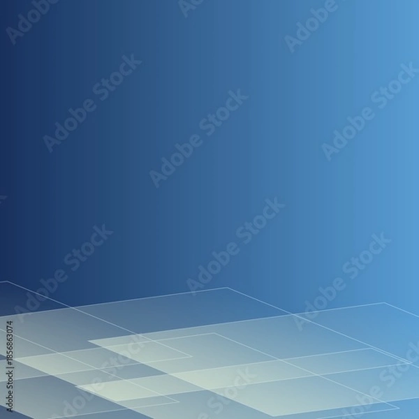 Obraz abstract blue background with transparent rectangles