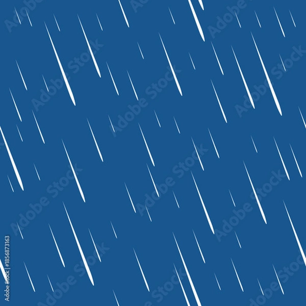Obraz rain seamless pattern design. Blue color pouring rain texture. Repeating falling water drops background. 
