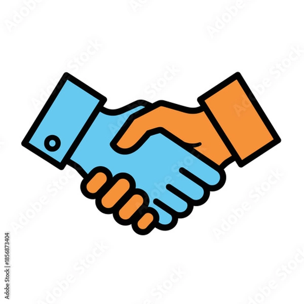 Obraz Two Hands Shaking in Partnership Agreement.