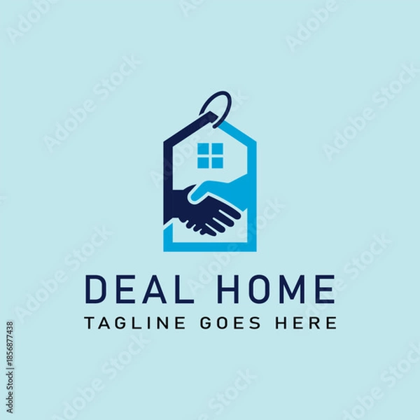 Obraz Deal home logo template suitable fo developer or property agent
