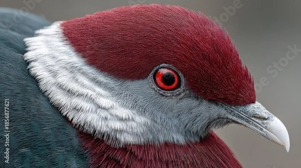 Obraz Extreme close up captures intricate detail of a striking tropical bird's head