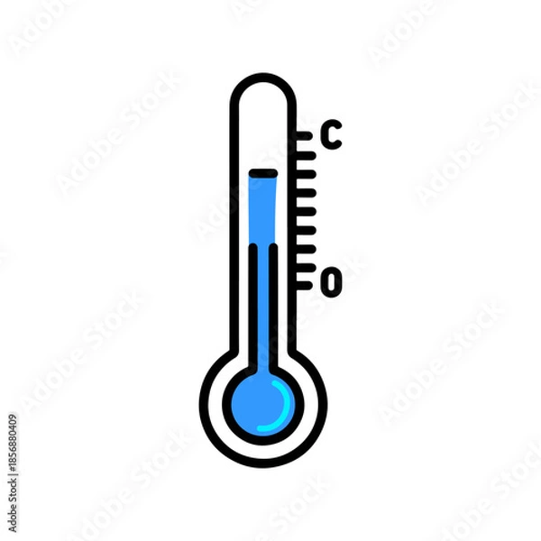 Obraz Thermometer icon showing temperature in Celsius