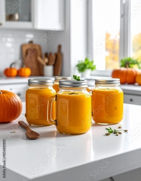 Obraz Eingekochte Kürbissuppe