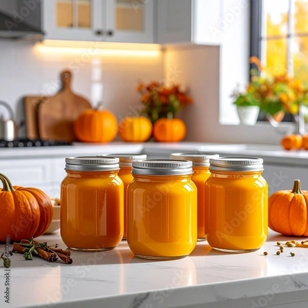 Obraz Eingekochte Kürbissuppe