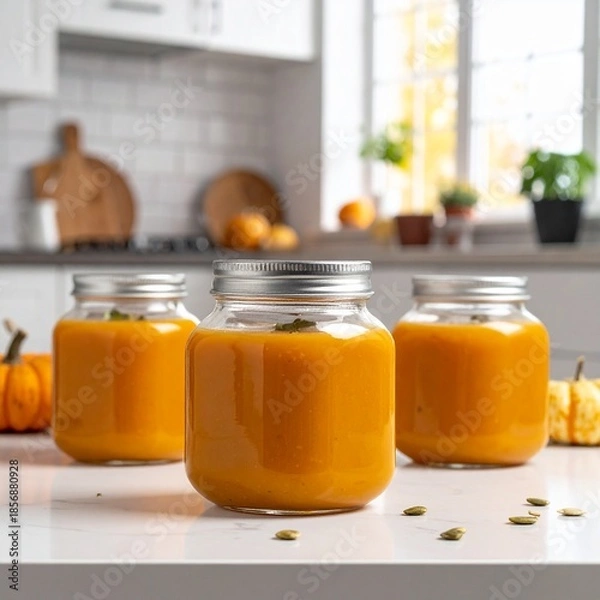 Obraz Eingekochte Kürbissuppe