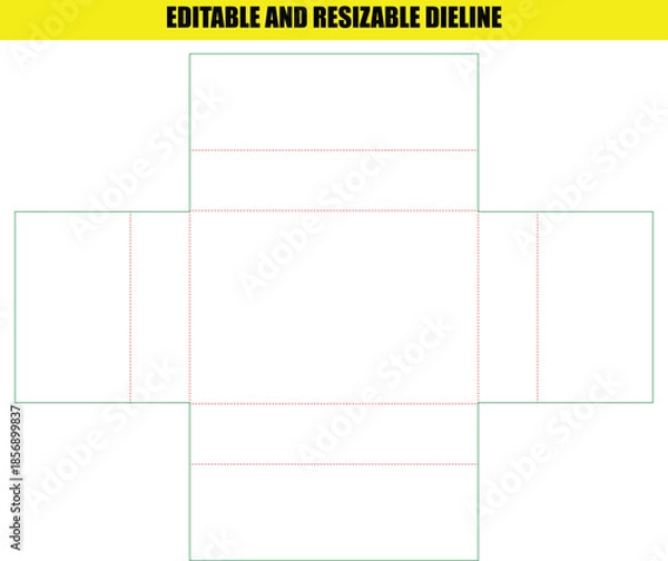 Obraz Editable and Resizable Packaging Die Line Template Design Vector