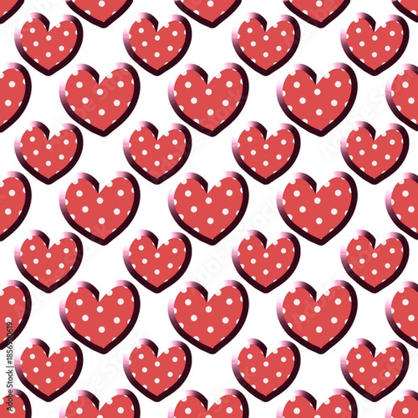 Obraz Strawberry Heart Pattern (Dark)