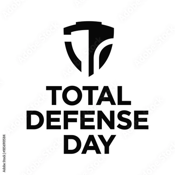 Obraz Total Defense Day typography vector Design