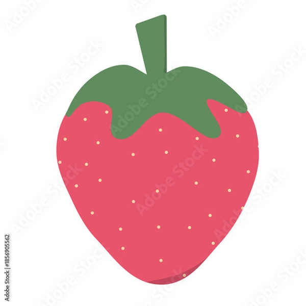 Obraz Cute Strawberry Fruit Icon. 