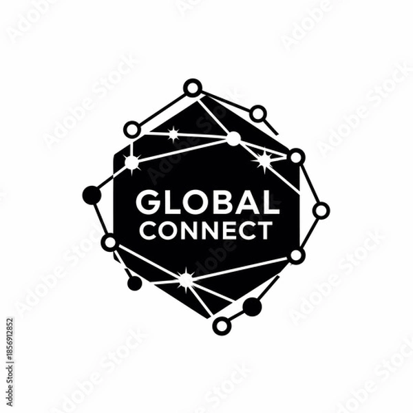 Fototapeta Global Connect Network Logo Design Element.