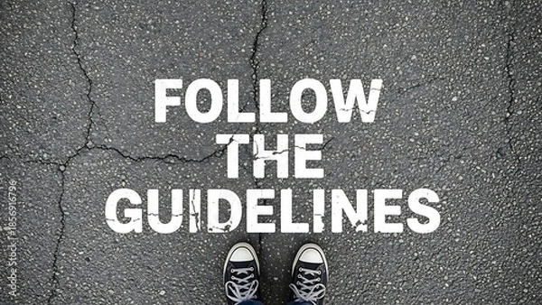 Obraz Following the guidelines