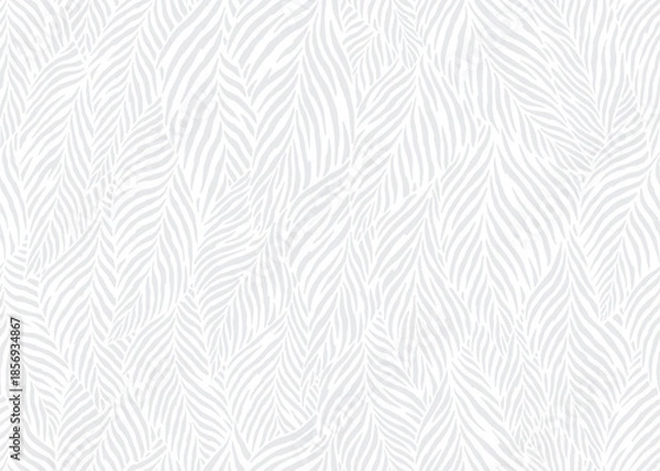 Obraz Abstract subtle batik leaves stripes seamless pattern. Vector illustration flat design background. 