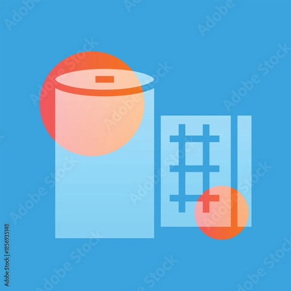 Obraz Bandage glassmorphism illustration.