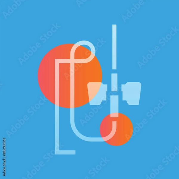 Obraz catheter glassmorphism illustration.
