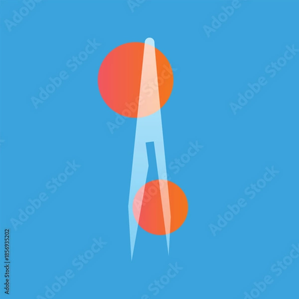 Obraz tweezer glassmorphism illustration