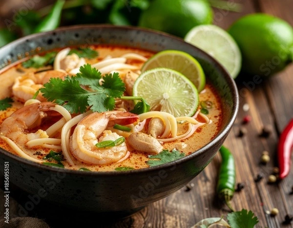 Fototapeta laksa noodle soup