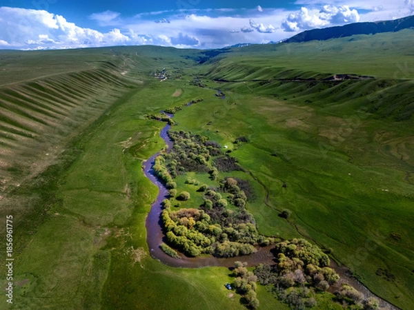 Obraz mountain green gorge with a river