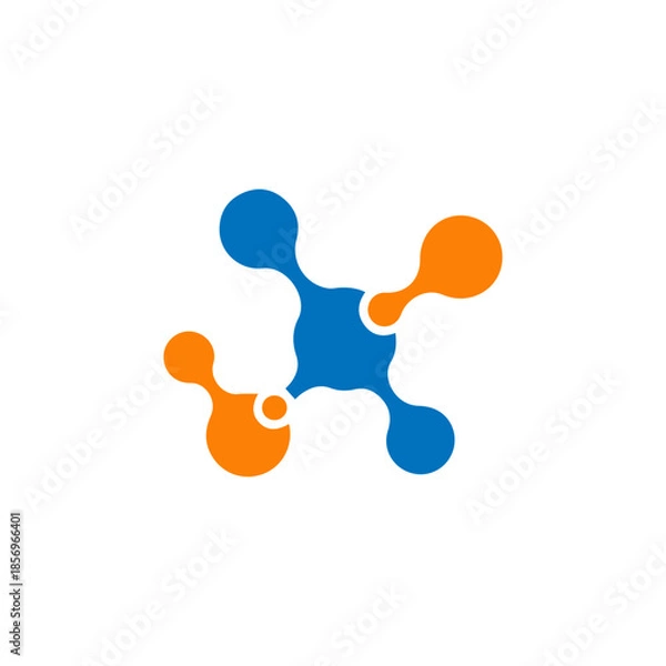 Fototapeta abstract molecular icon vector