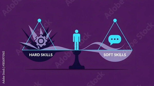 Obraz Balance concept of professional development and skills
