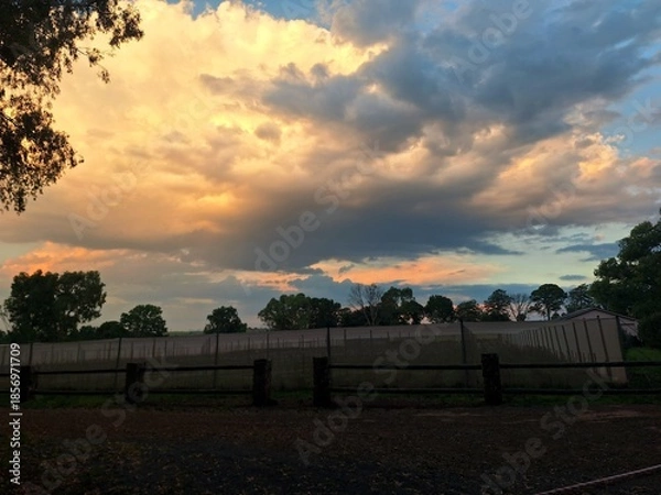 Obraz sunset over the river