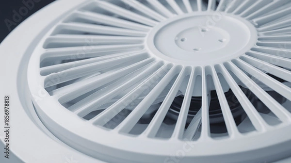 Fototapeta A white fan with a black background