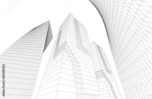 Obraz Abstract architecture 3D rendering