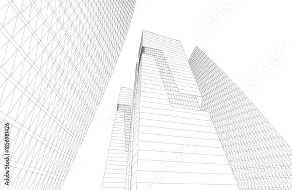 Obraz Abstract architecture 3D rendering