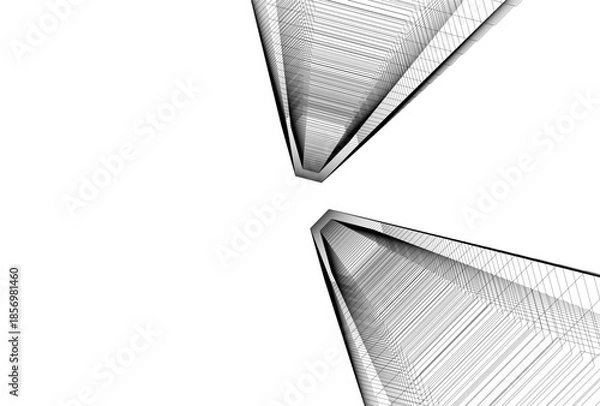 Obraz Abstract architecture 3D rendering