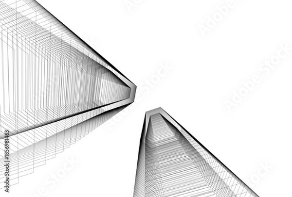 Obraz Abstract architecture 3D rendering