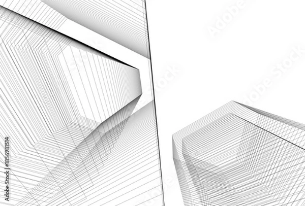 Obraz Abstract architecture 3D rendering