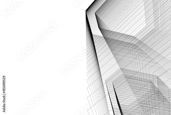 Obraz Abstract architecture 3D rendering