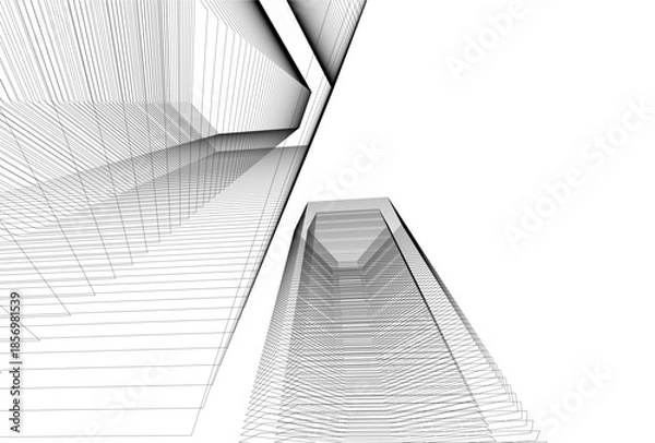 Obraz Abstract architecture 3D rendering