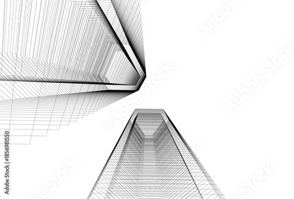 Obraz Abstract architecture 3D rendering